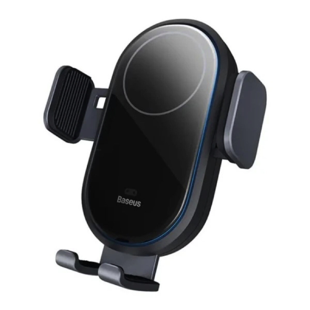 Держатель для мобильного с БЗП Baseus LightChaser Series Wireless Charging Electric Car Mount 15W Cosmic Black (C40355900121-00)