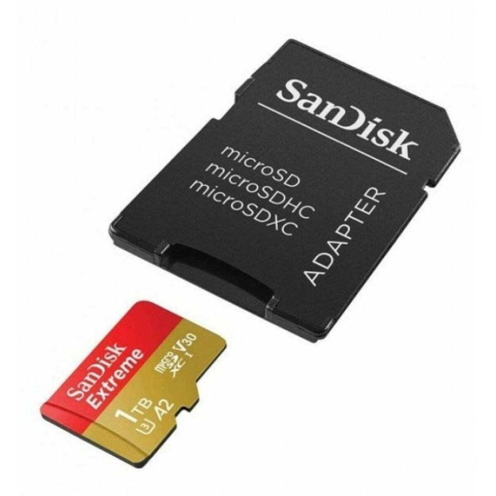 microSDXC (UHS-1 U3) SanDisk Extreme A2 1TB класс 10 V30 (R190MB/s,W130MB/s) (адаптер SD) (SDSQXAV-1T00-GN6MA)