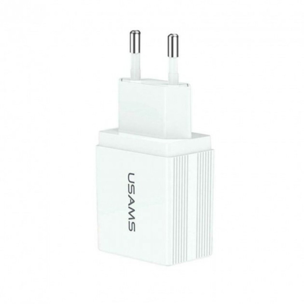 Сетевой зарядное устройство Usams US-CC090 T24 2.1A Dual USB Travel Charger (EU) White (CC90TC01)