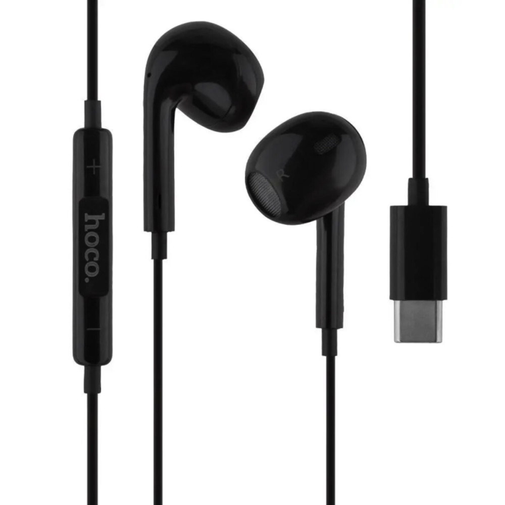 Наушники HOCO M1 Max crystal earphones для Type-C с микрофоном черные (6931474754691)