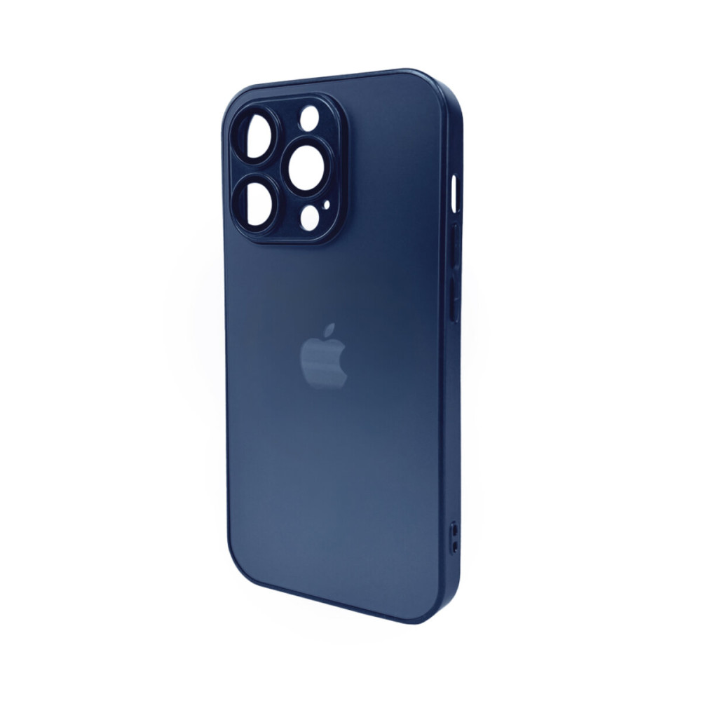 Чехол для смартфона AG Glass Matt Frame Color Logo для Apple iPhone 15 Pro темно-синий (AGMattFrameiP15PBlue)