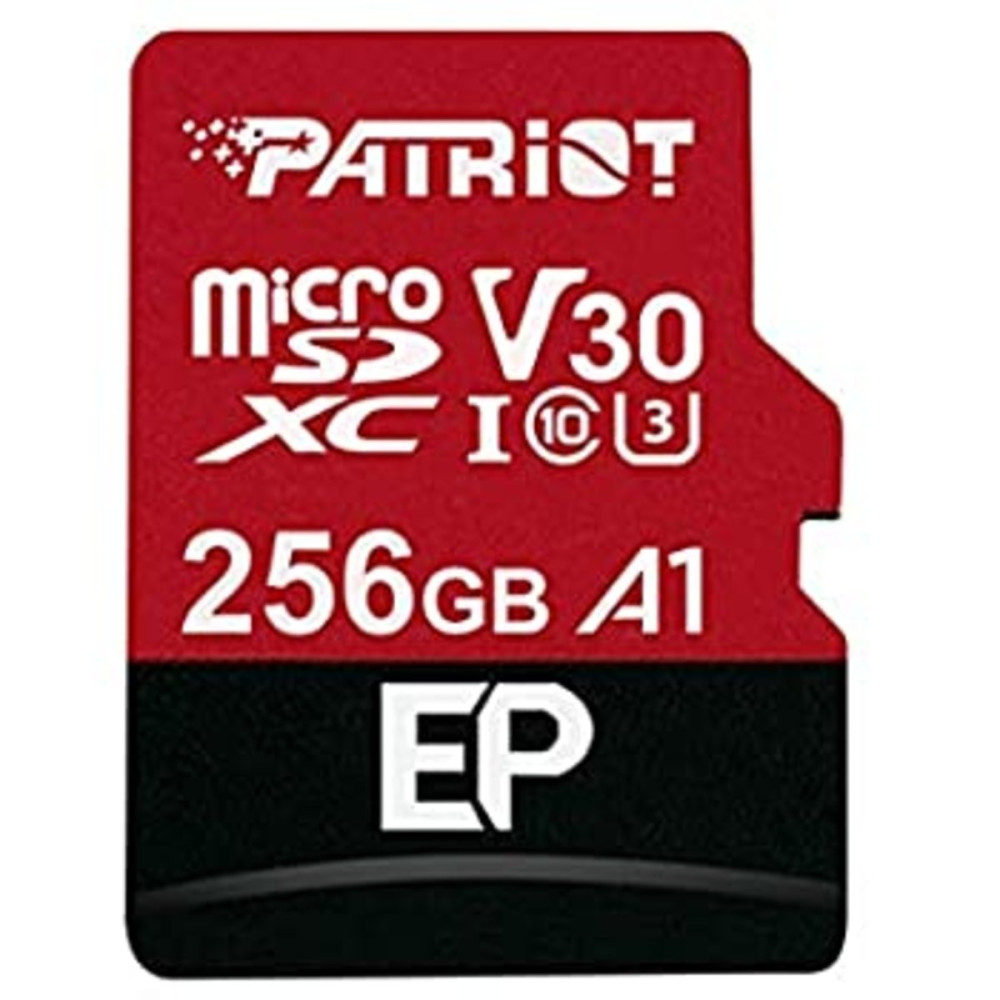 microSDXC (UHS-1 U3) Patriot EP Series 256Gb класс 10 V30 (R-100MB/s, W-80MB/s) (адаптер SD) (PEF256GEP31MCX)