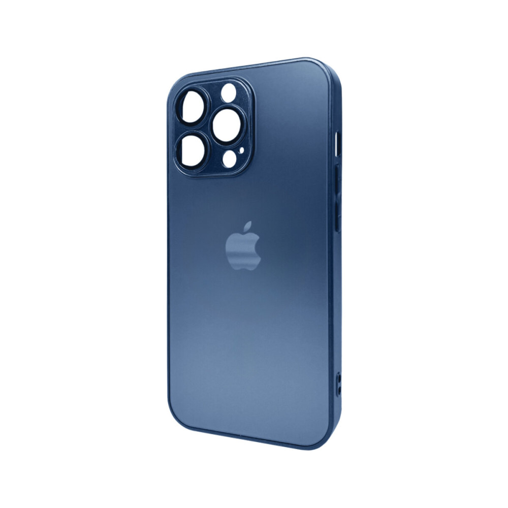 Чехол для смартфона AG Glass Matt Frame Color Logo для Apple iPhone 12 Pro темно-синий (AGMattFrameiP12PBlue)