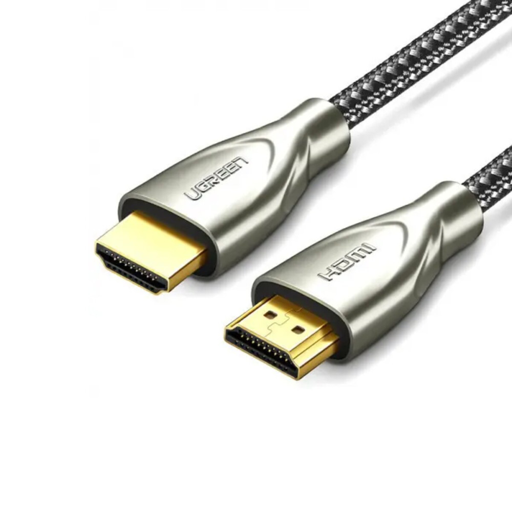 Кабель UGREEN HD131 HDMI из углеродного волокна с цинковым сплавом 2м (серый) (UGR-50108) (UGR-50108)