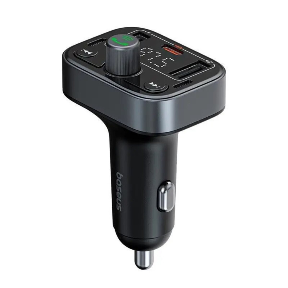 АЗП с FM-модулятором Baseus S-09 Pro Series Car FM Transmitter Cluster Black (C10762200113-00)