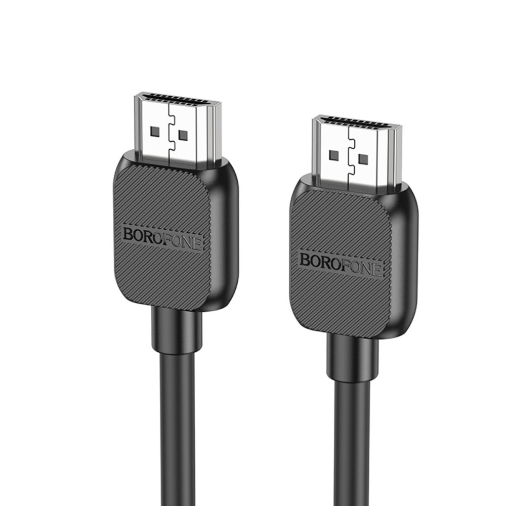 Кабель BOROFONE BUS02 Vivido HDTV 2.0 male-to-male 4K HD data cable(L=1M) Black (6941991105975)