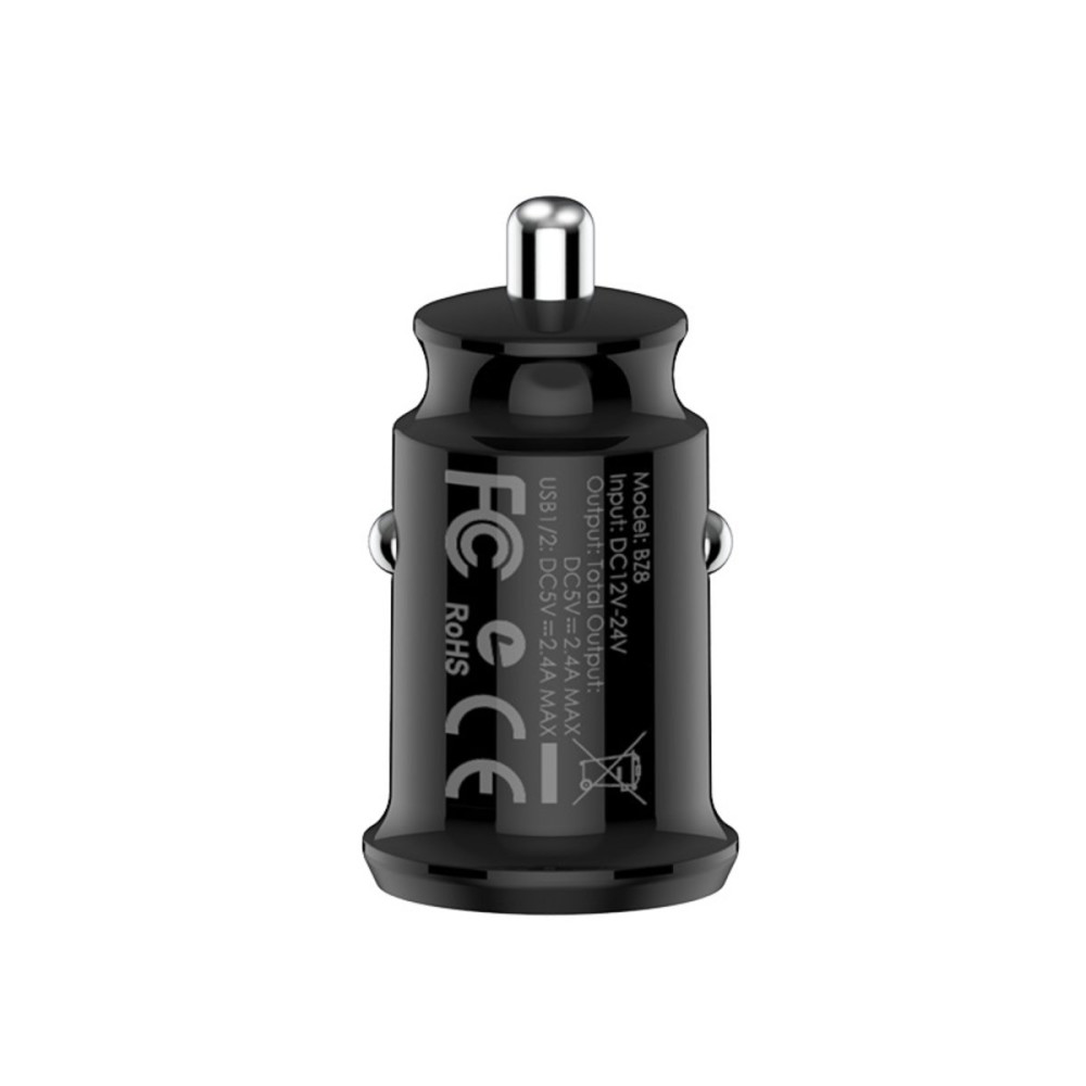 Автомобильное зарядное устройство BOROFONE BZ8 MaxRide Dual Port Car Charger Black (BZ8B)