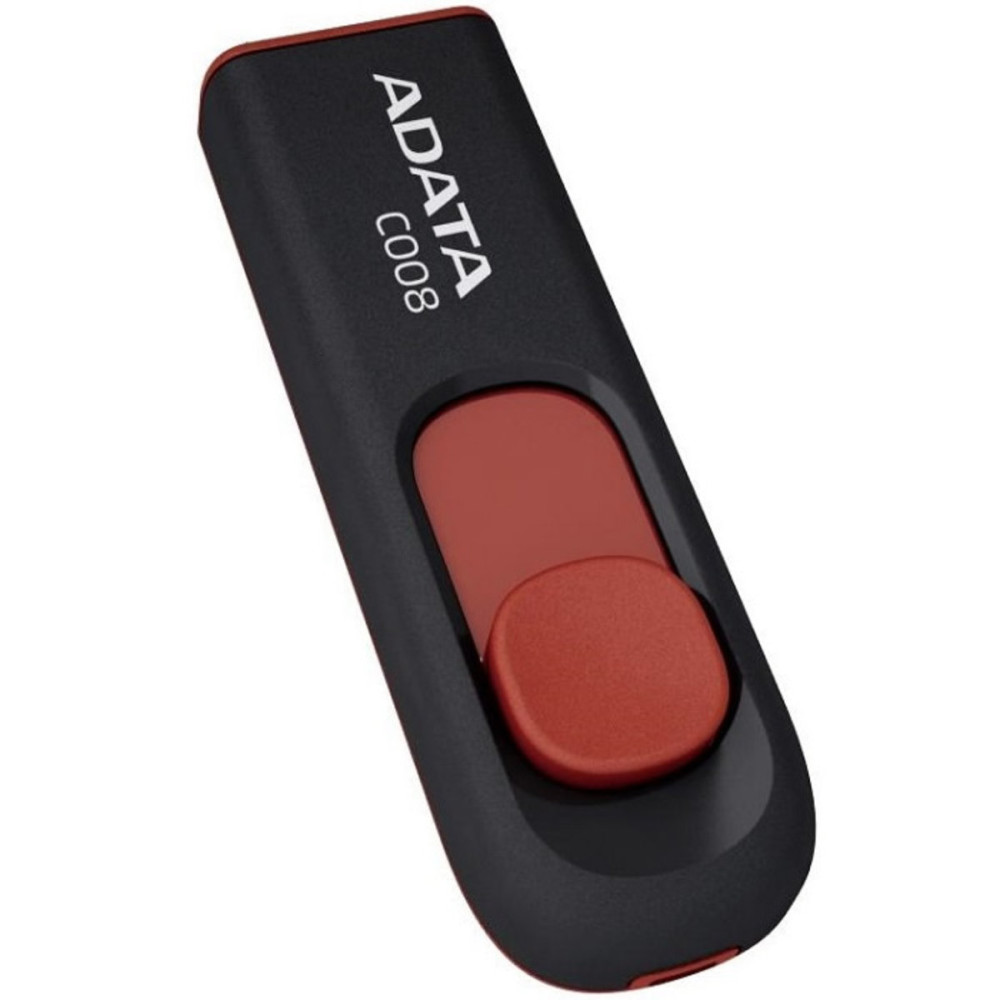 Flash A-DATA USB 2.0 C008 32Gb Черный/Красный (AC008-32G-RKD)