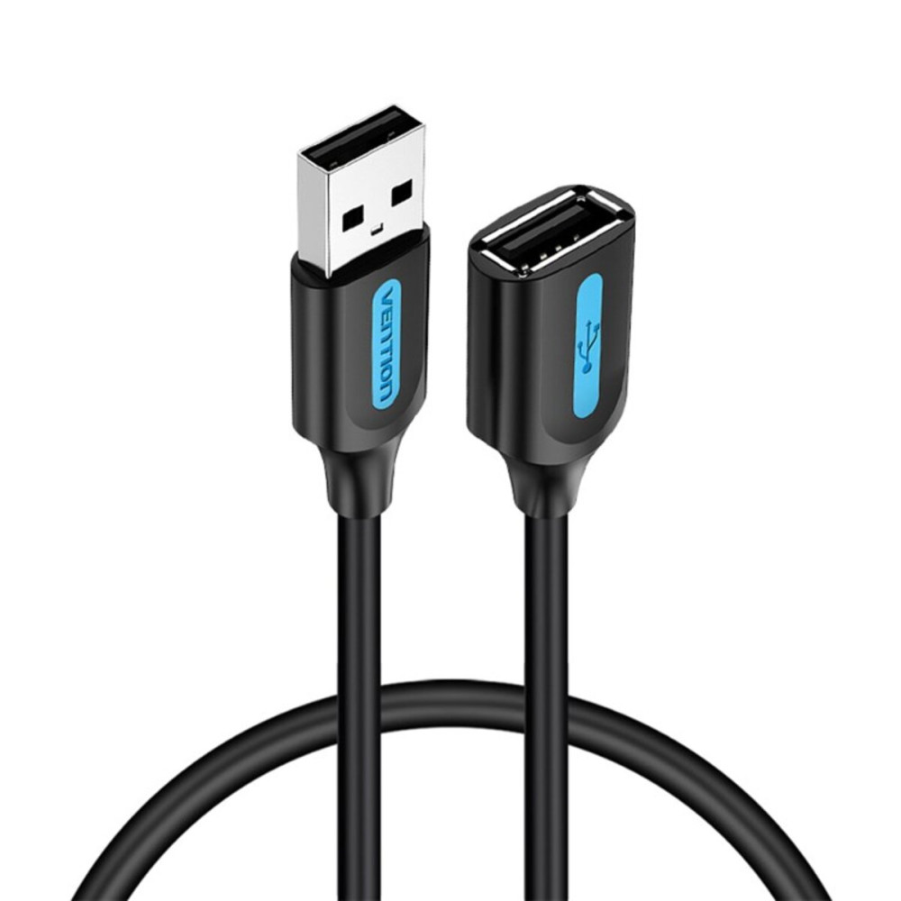 Кабель Vention USB 2.0 A Male to A Female Extension Cable 1.5M черный ПВХ Тип (CBIBG) (CBIBG)