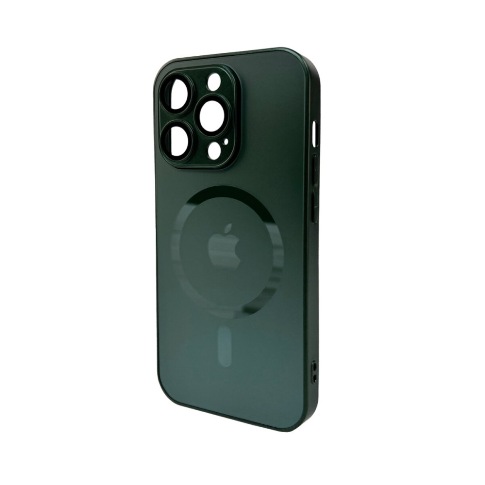 Чехол для смартфона AG Glass Matt Frame Color MagSafe Logo для Apple iPhone 14 Pro Cangling Green (AGMattFrameMGiP14PGreen)