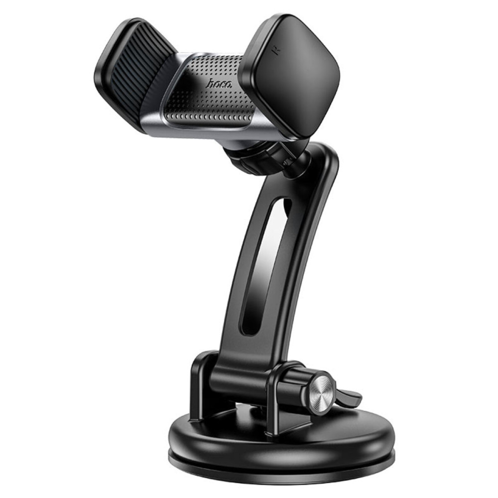 Держатель для мобильного HOCO CA111 pull clip suction cup car holder Black Metal Gray (6931474767196)