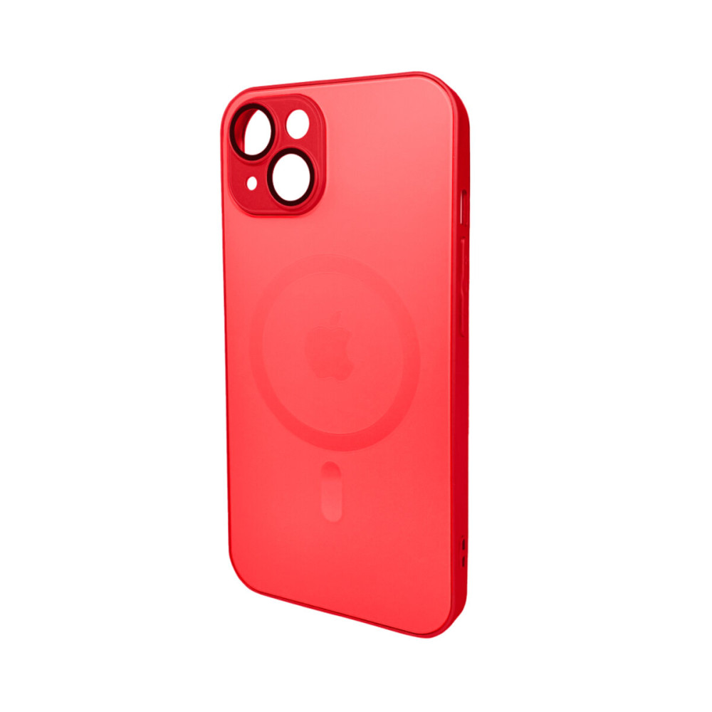 Чехол для смартфона AG Glass Matt Frame Color MagSafe Logo для Apple iPhone 14 Cola Red (AGMattFrameMGiP14Red)