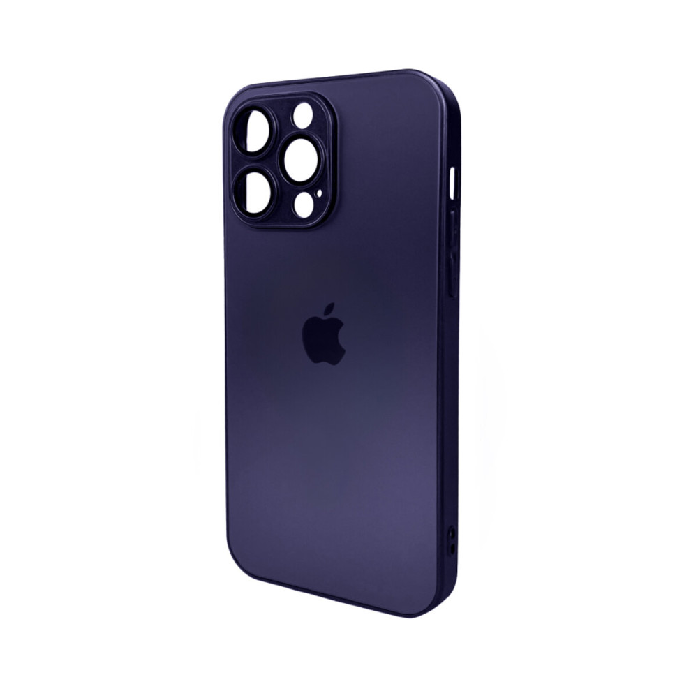 Чехол для смартфона AG Glass Matt Frame Color Logo для Apple iPhone 15 Pro Max Темно-пурпурный (AGMattFrameiP15PMPurple)