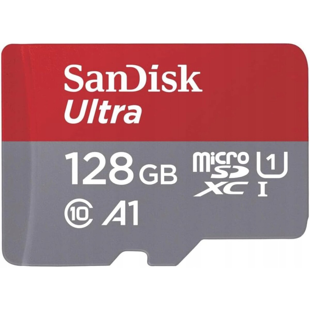 microSDXC (UHS-1) SanDisk Ultra 128Gb класс 10 A1 (140Мб/с) (адаптер SD) Упаковка Imaging (SDSQUAB-128G-GN6IA)