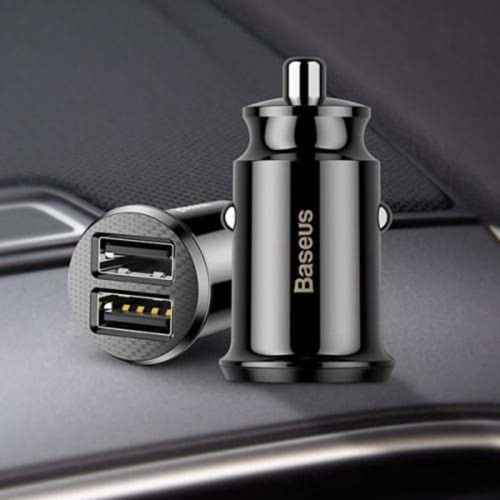 Автомобильное зарядное устройство Baseus Grain Car Charger 3.1A Black (CCALL-ML01)