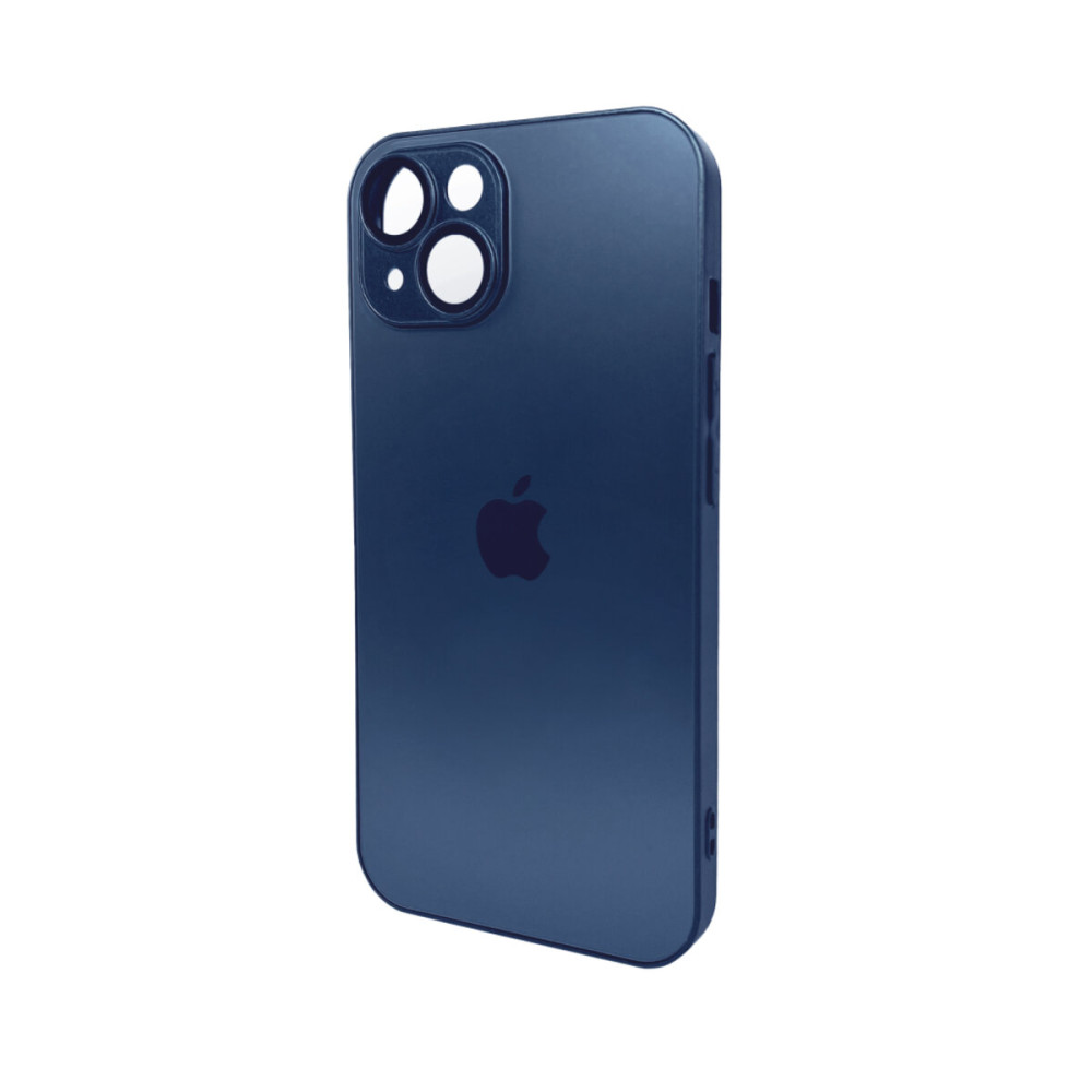 Чехол для смартфона AG Glass Matt Frame Color Logo для Apple iPhone 15 Нavy Blue (AGMattFrameiP15Blue)