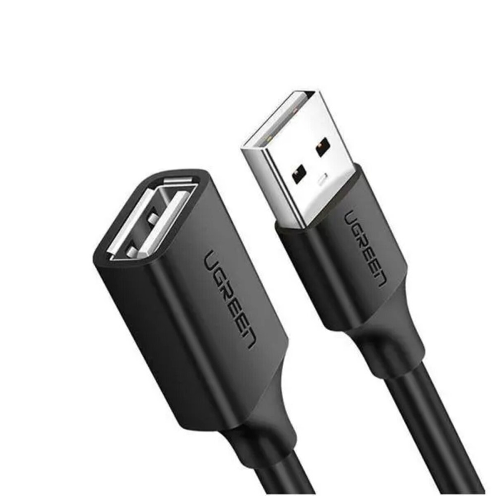 Кабель UGREEN US103 USB 2.0 A Male to A Female Cable 1m (Черный)(UGR-10314) (UGR-10314)