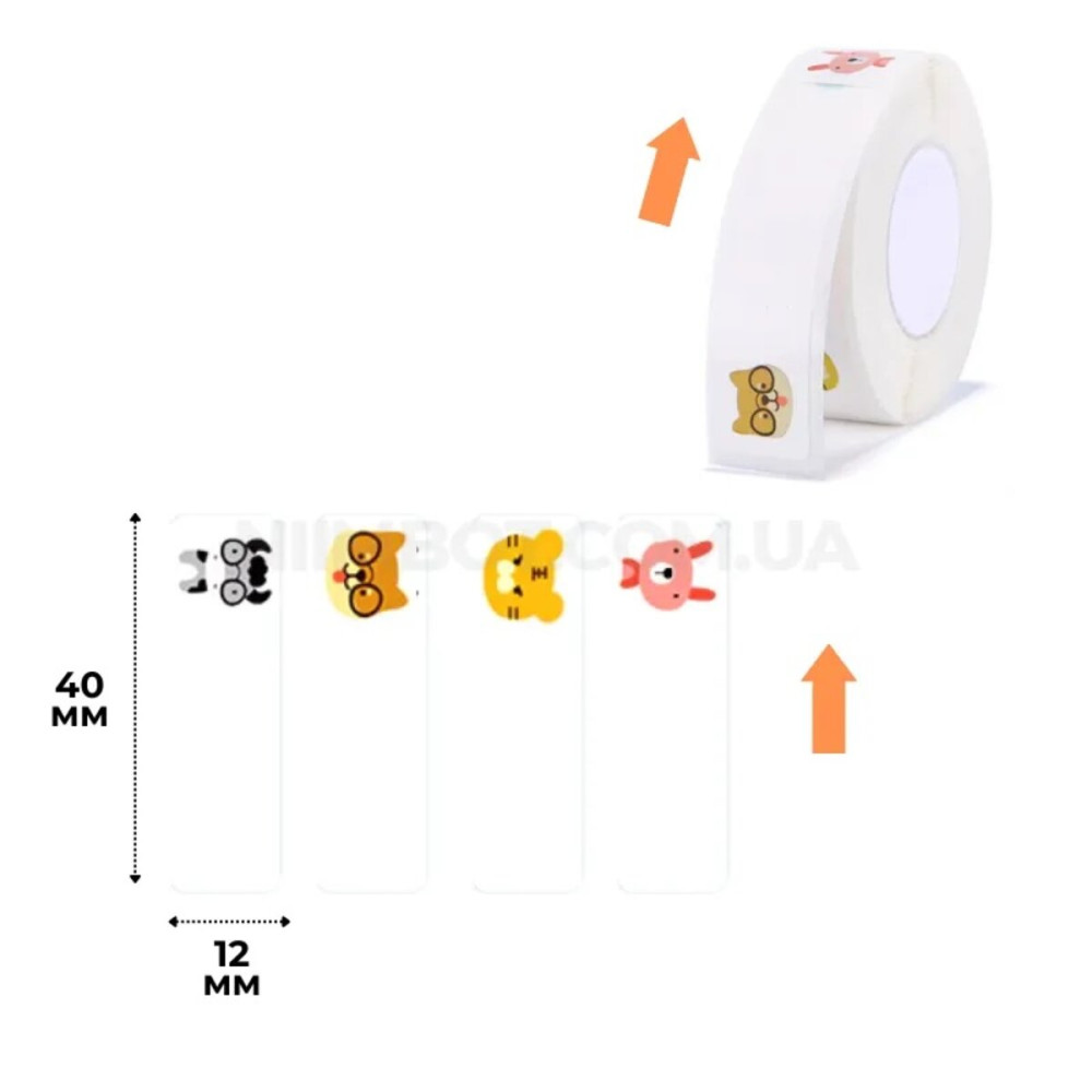 Этикетки NIIMBOT T12*40-160 ZOO Color для D11/D110/D101/H1S (A2A68301001) (A2A68301001)