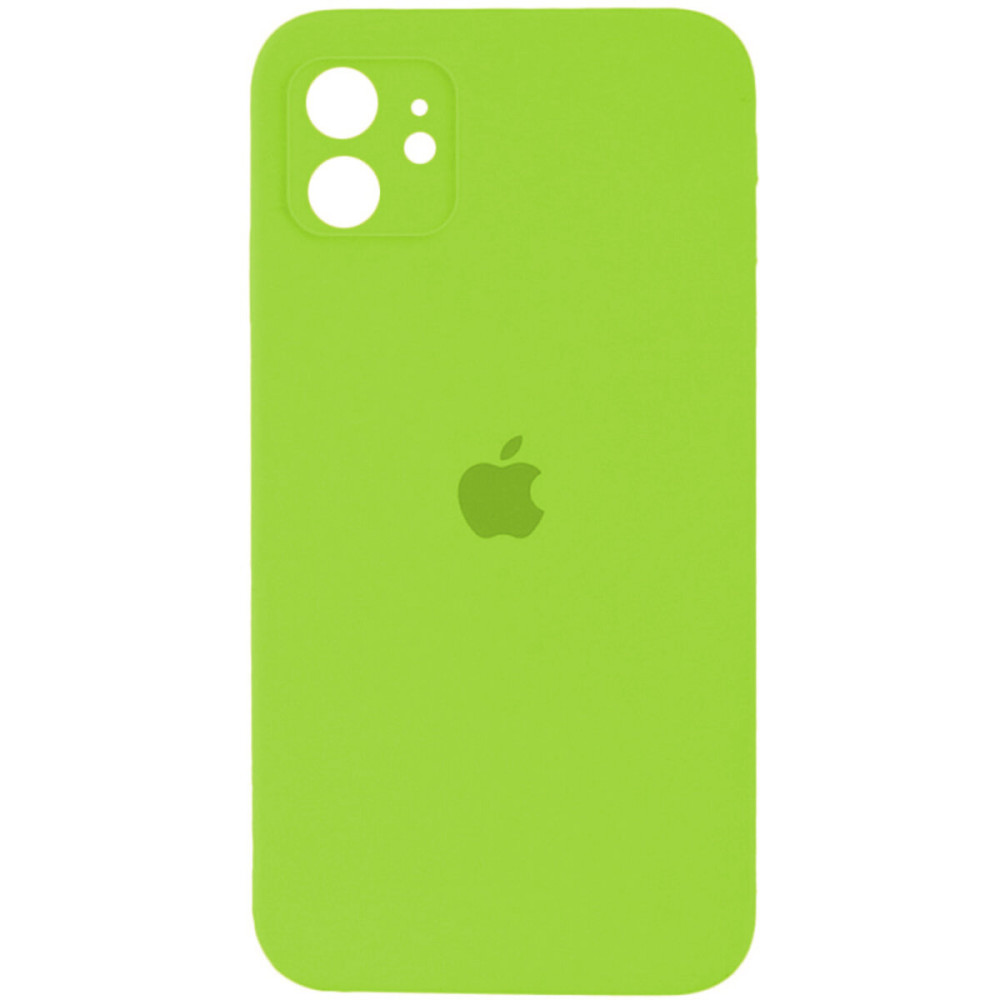 Чехол для смартфона Silicone Full Case AA Camera Protect для Apple iPhone 12 24, Ярко-зеленый (FullAAi12-24)