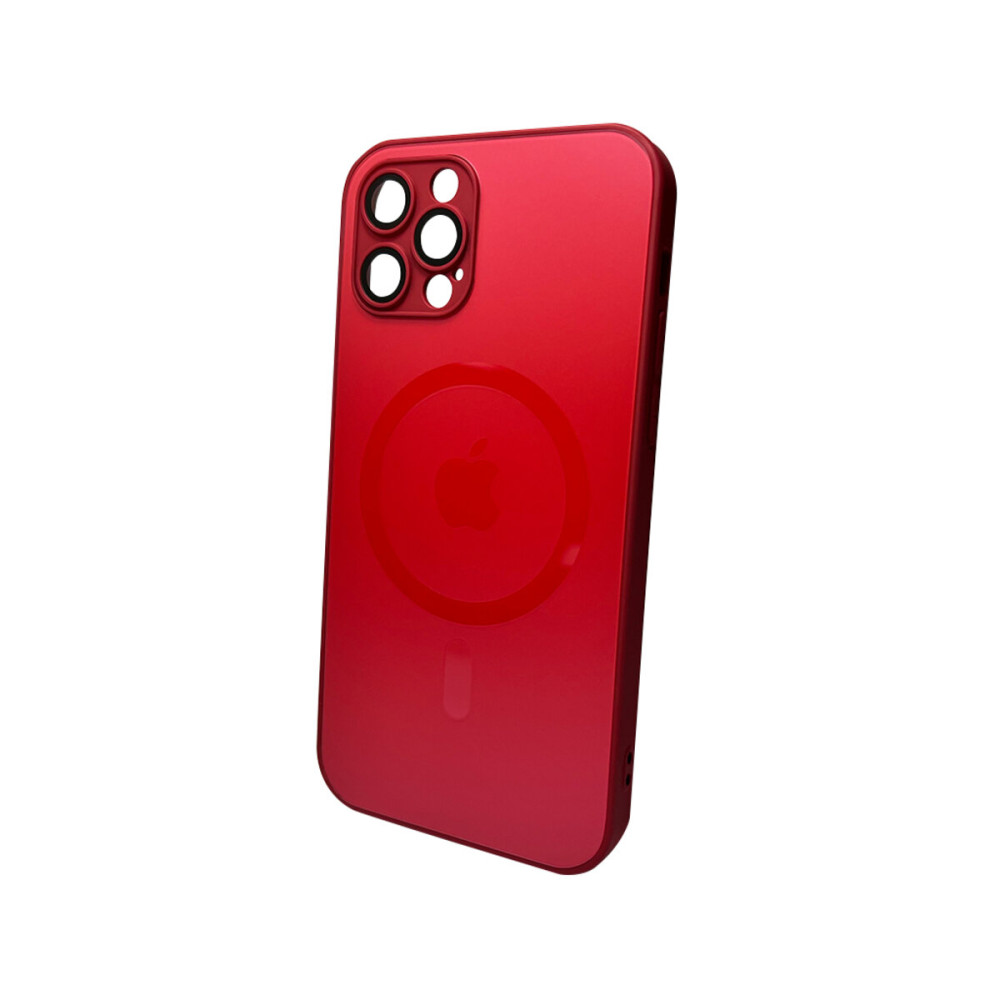 Чехол для смартфона AG Glass Matt Frame Color MagSafe Logo для Apple iPhone 12 Pro Cola Red (AGMattFrameMGiP12PRed)