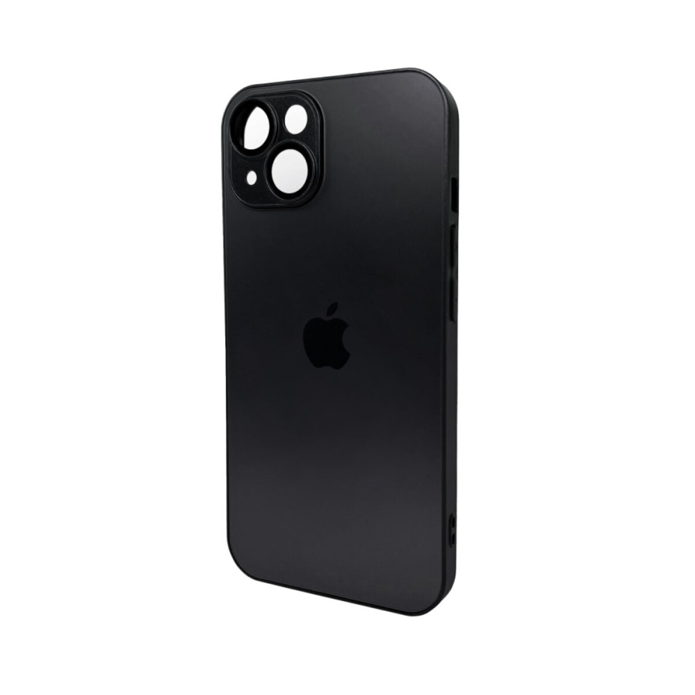 Чехол для смартфона AG Glass Matt Frame Color Logo для Apple iPhone 15 Графитовый черный (AGMattFrameiP15Black)