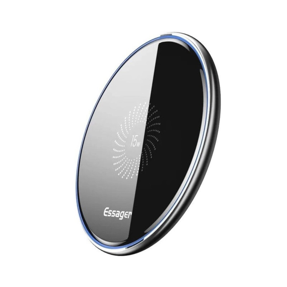 Беспроводное зарядное устройство Essager Mirrow Desktop 15W Qi Magnetic Wireless Phone Charger (с 1 м кабелем Type-C для зарядки) черное (EWXZMX-JMB01)