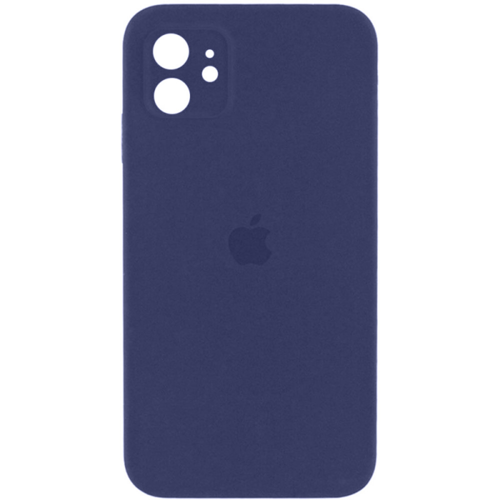 Чехол для смартфона Silicone Full Case AA Camera Protect для Apple iPhone 12 7, Тёмно-синий (FullAAi12-7)