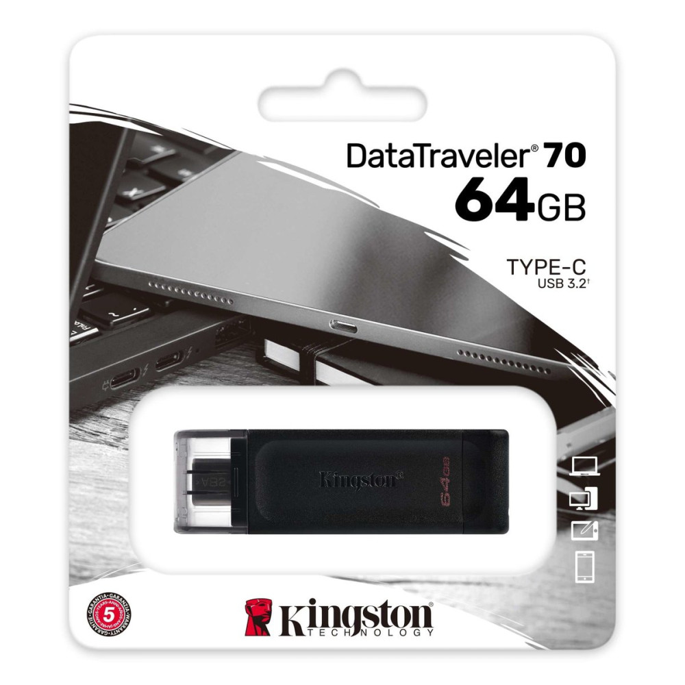 Флеш-накопитель Kingston USB 3.2 DT 70 64GB Type-C (DT70/64GB)