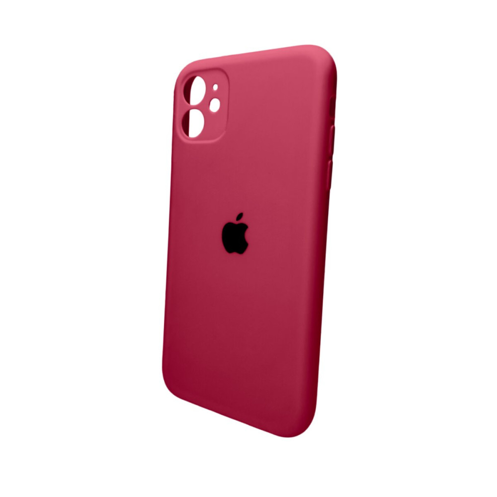 Чехол для смартфона Silicone Full Case AA Camera Protect для Apple iPhone 11 Pro Max круг 35, Марун (FullAAKPi11PM-35)