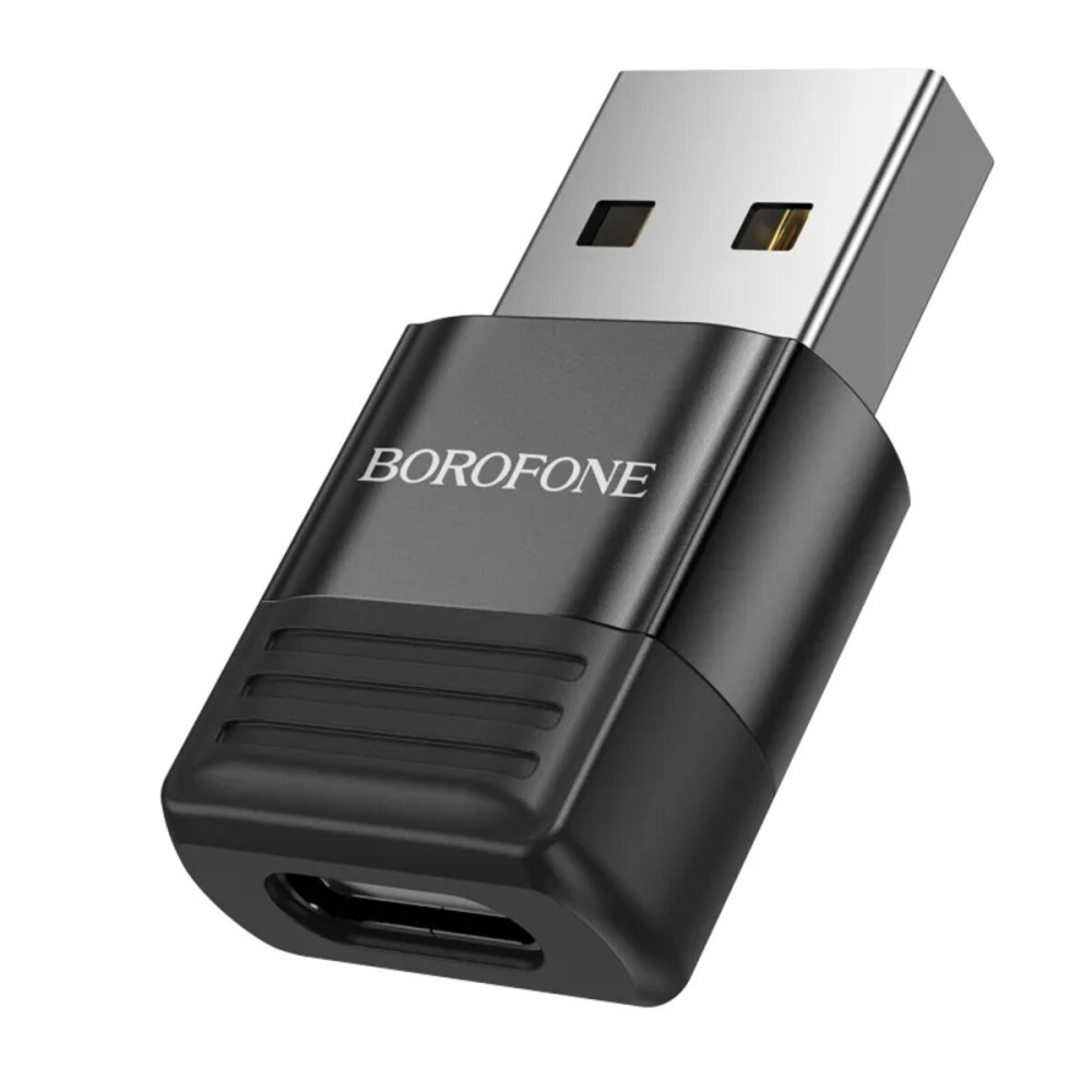 Адаптер BOROFONE BV18 USB male to Type-C female USB2.0 адаптер Черный (BV18UC)