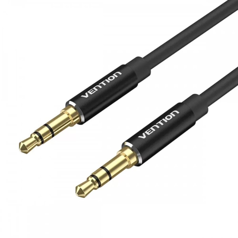 Кабель Vention 3.5mm Male to Male Audio Cable 2M Черный алюминиевый сплав Тип (BAXBH) (BAXBH)