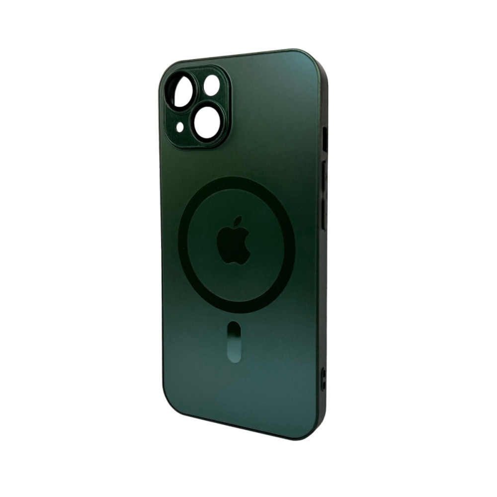 Чехол для смартфона AG Glass Matt Frame Color MagSafe Logo для Apple iPhone 14 Cangling Green (AGMattFrameMGiP14Green)