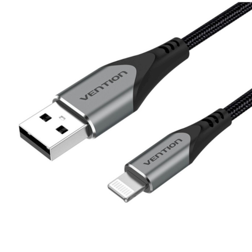 Кабель Vention USB 2.0 A to Lightning Cable 2M серый алюминиевый сплав типа (LABHH) (LABHH)