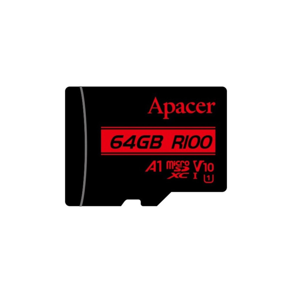 microSDXC (UHS-1) Apacer 64Gb класс 10 V10 A1 R100MB/s (AP64GMCSX10UB-RA)