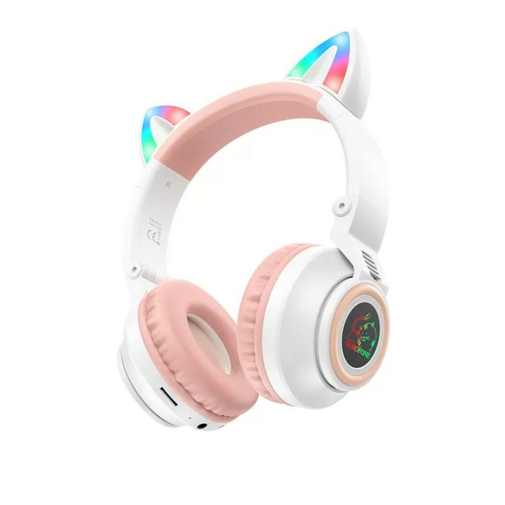 Наушники BOROFONE BO18 Cat ear BT headphones White (6974443384956)