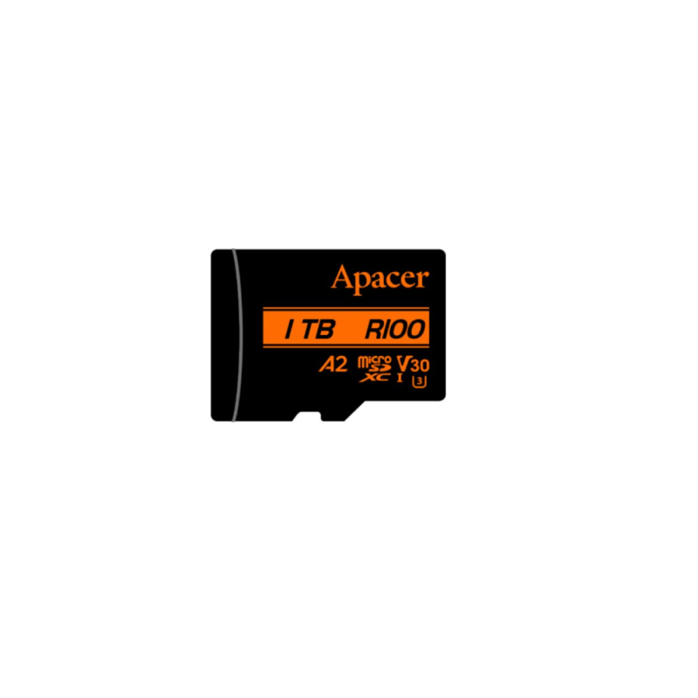 microSDXC (UHS-1 U3) Apacer A2 1TB класс 10 V30 (R100MB/s, W80MB/s) (адаптер SD) (AP1TBMCSX10U8-R)