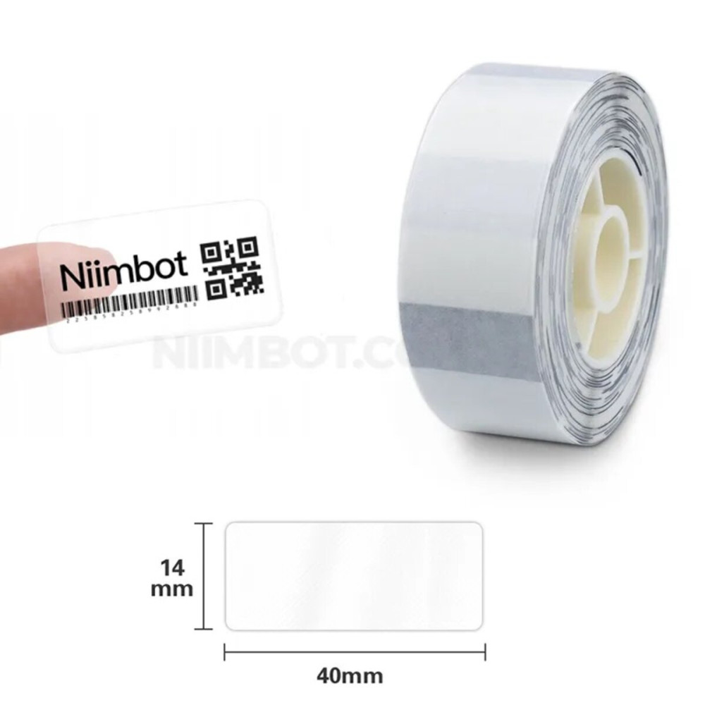 Этикетки NIIMBOT TT14*40-160 Прозрачные для D11/D110/D101/H1S (A2G88588302) (A2G88588302)