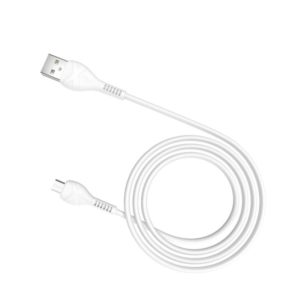 Кабель HOCO X37 USB to Micro 2.4A, 1м, PVC, PVC разъемы, Белый (6931474710505)