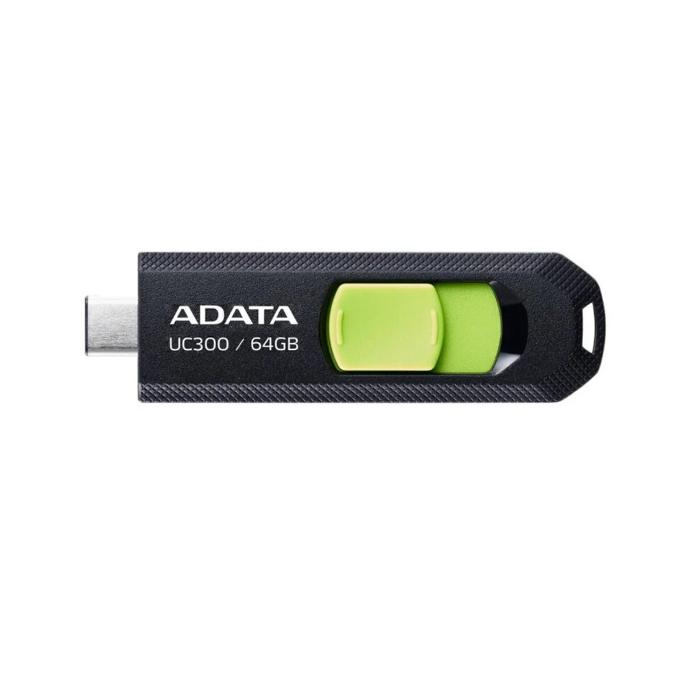 Flash Adata USB 3.2 Gen1 UC300 Type-C 64Gb черный/зеленый (ACHO-UC300-64G-RBK/GN)