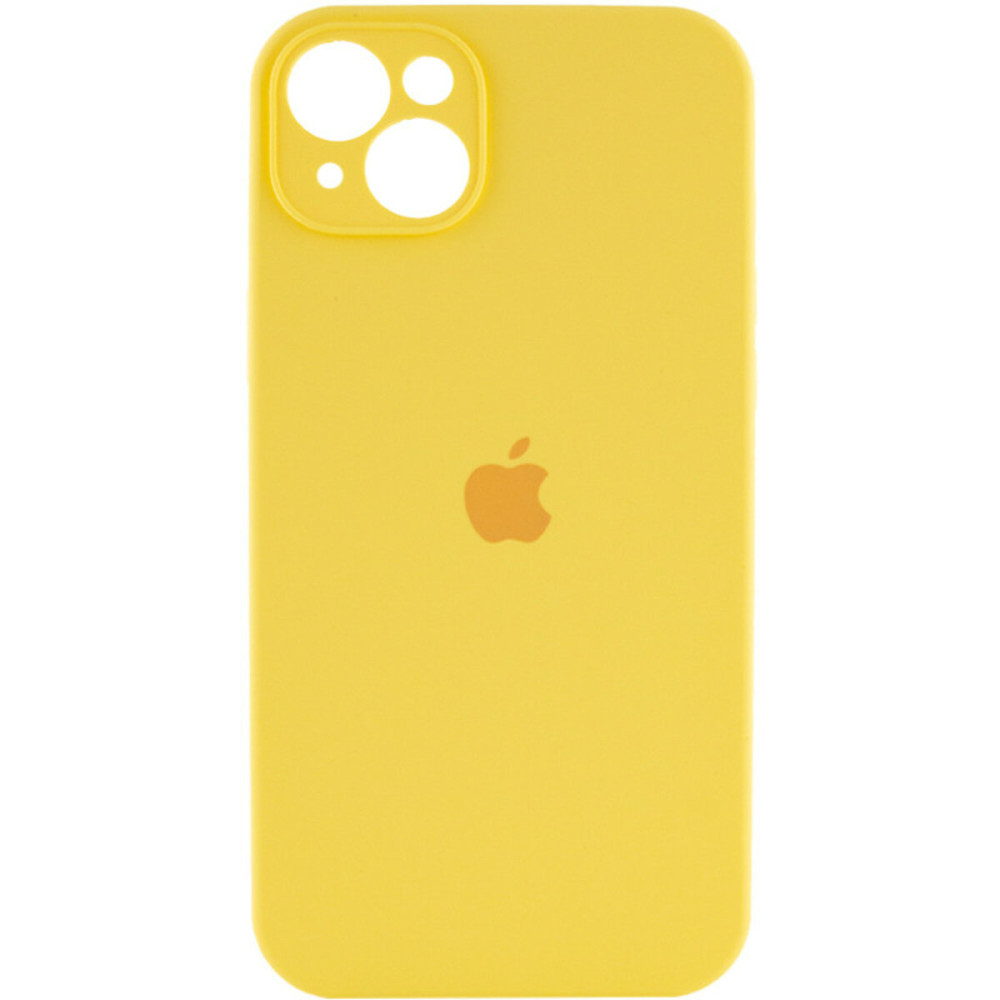 Чехол для смартфона Silicone Full Case AA Camera Protect для Apple iPhone 14 56, Солнечно-желтый (FullAAi14-56)