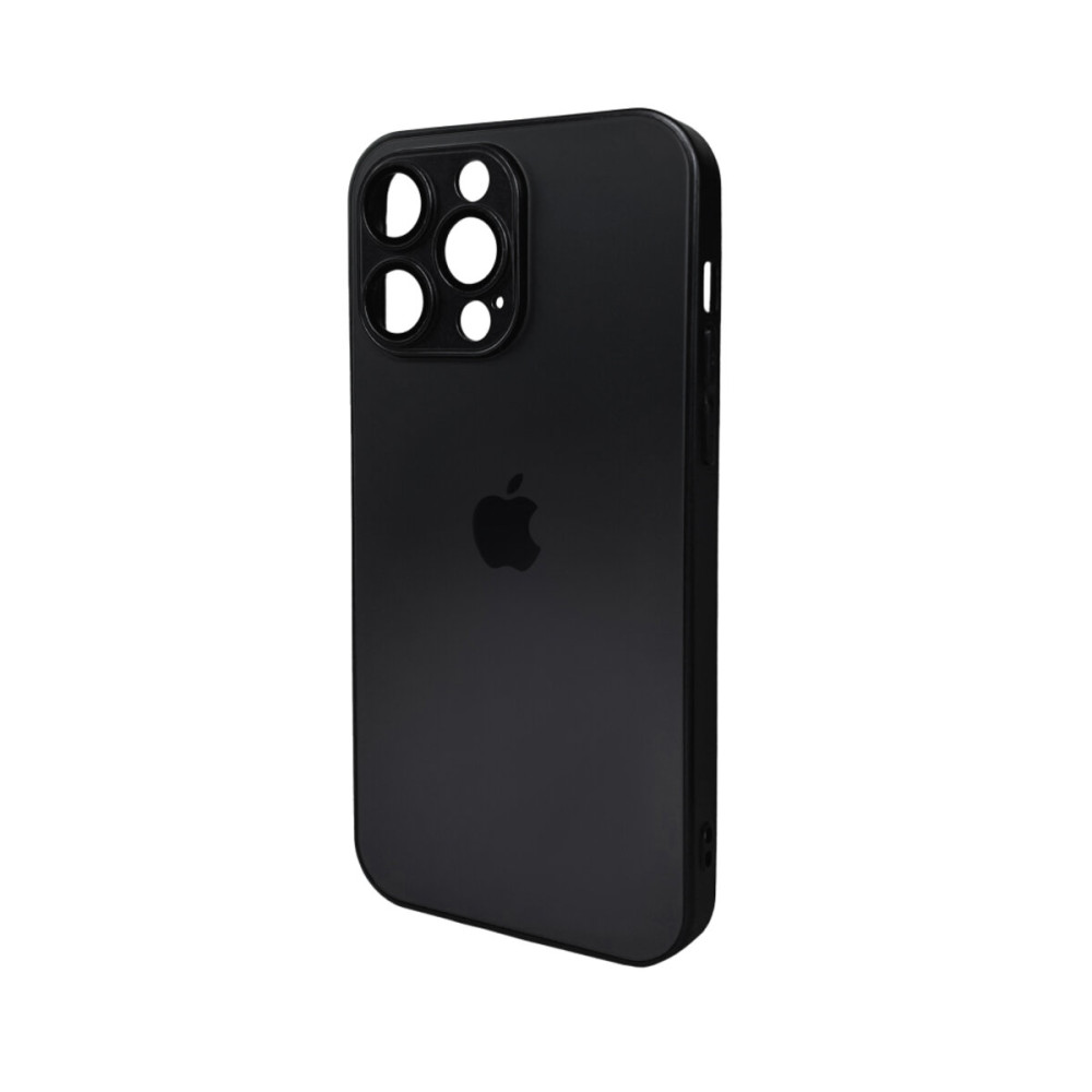 Чехол для смартфона AG Glass Matt Frame Color Logo для Apple iPhone 15 Pro Max Graphite Black (AGMattFrameiP15PMBlack)