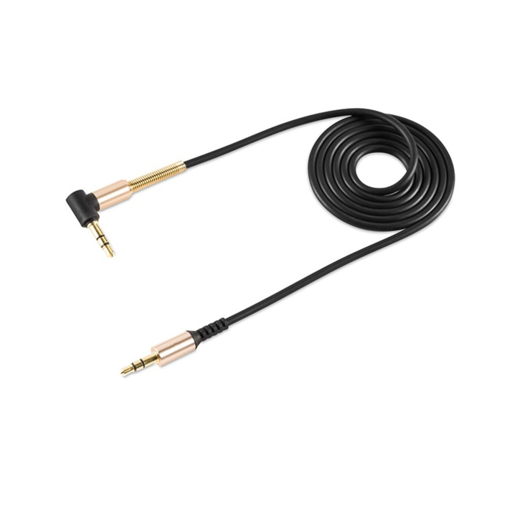 Аудиокабель HOCO UPA02 AUX Spring Audio cable Black (6957531025665)