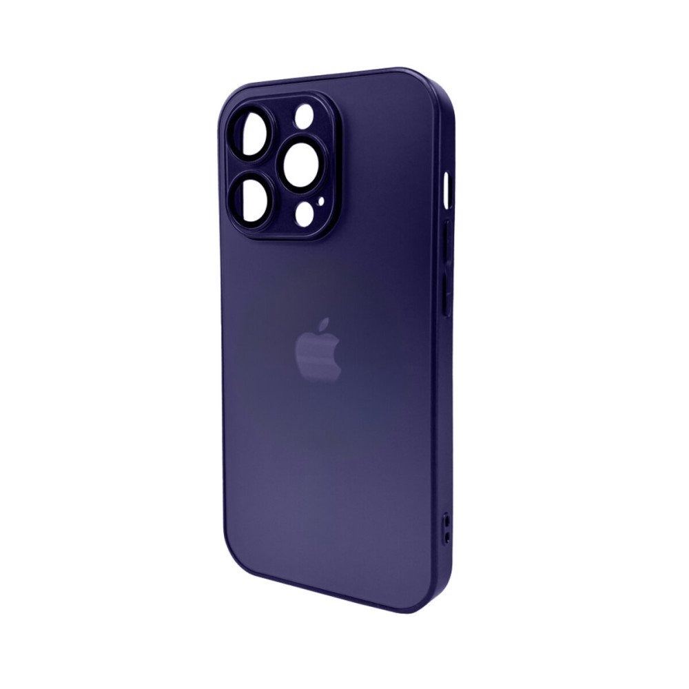 Чехол для смартфона AG Glass Matt Frame Color Logo для Apple iPhone 14 Pro Темно-фиолетовый (AGMattFrameiP14PPurple)