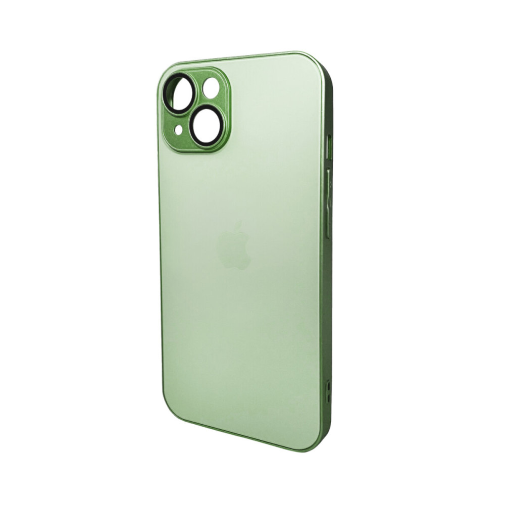 Чехол для смартфона AG Glass Matt Frame Color Logo для Apple iPhone 15 Светло-зеленый (AGMattFrameiP15LGreen)