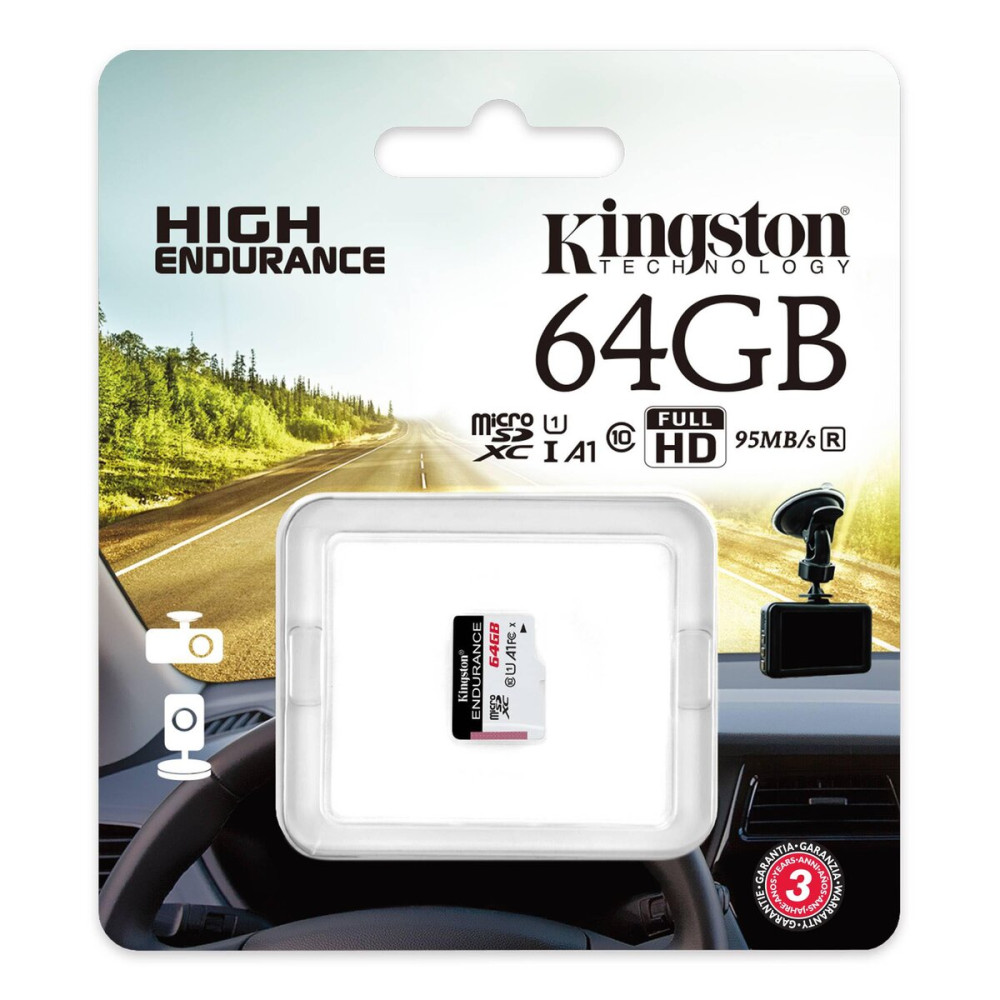 microSDXC (UHS-1 U1) Kingston Endurance 64Gb класс 10 А1 (R95MB/s, W30MB/s) (SDCE/64GB)