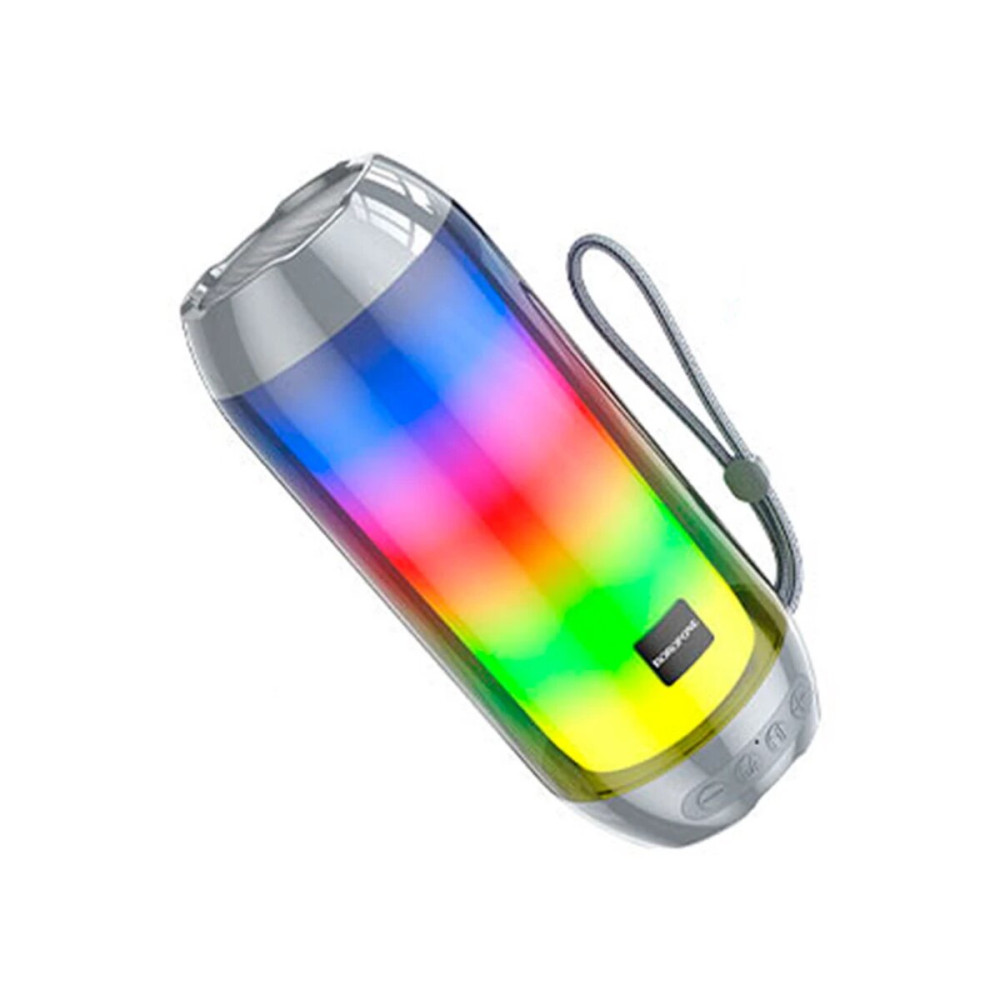 Портативная колонка BOROFONE BR25 Crazy sound colorful luminous BT speaker Gray (6974443386523)