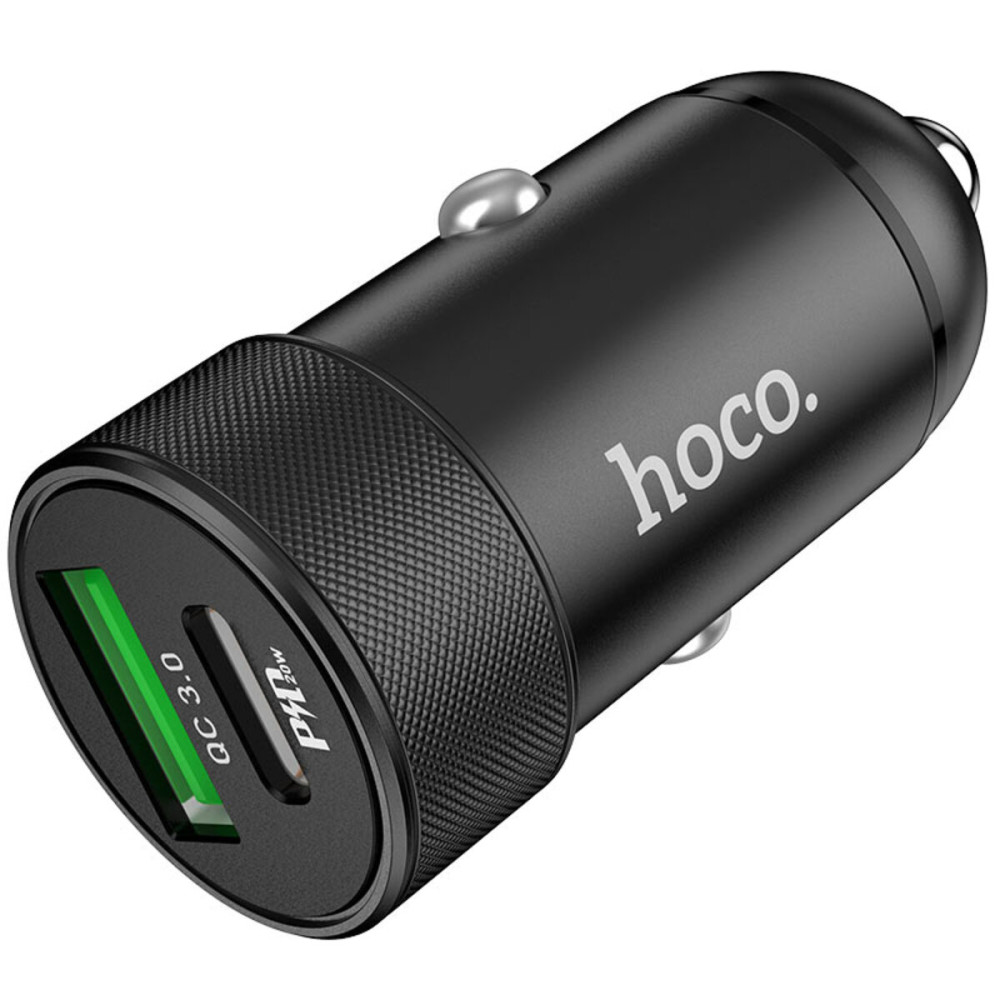 Автомобильное зарядное устройство HOCO Z32B Speed up PD20W+QC3.0 car charger Black (6931474739797)