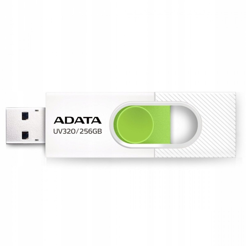 Flash A-DATA USB 3.0 AUV 320 256Гб Белый/Зеленый (AUV320-256G-RWHGN)