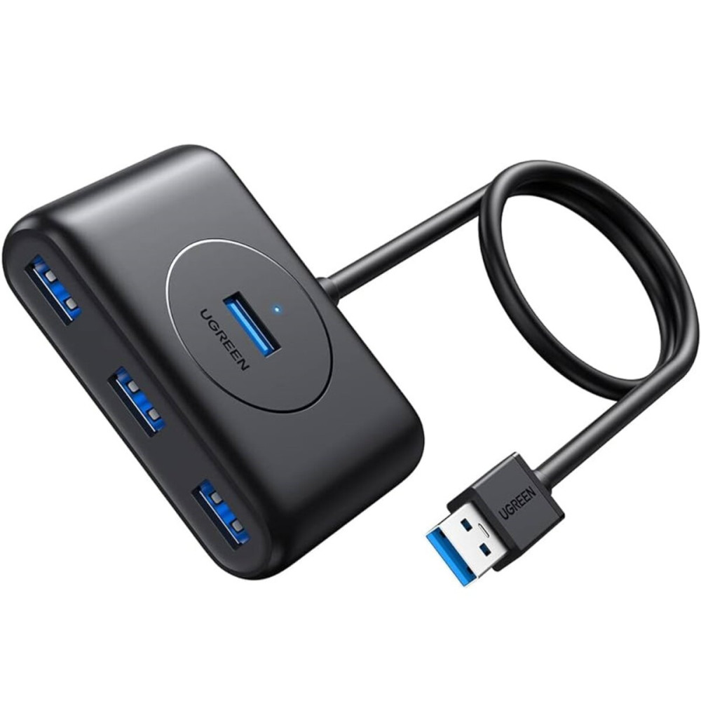 Хаб UGREEN CR113 USB 3.0 Hub 1м (Чёрный) (UGR-20291) (UGR-20291)