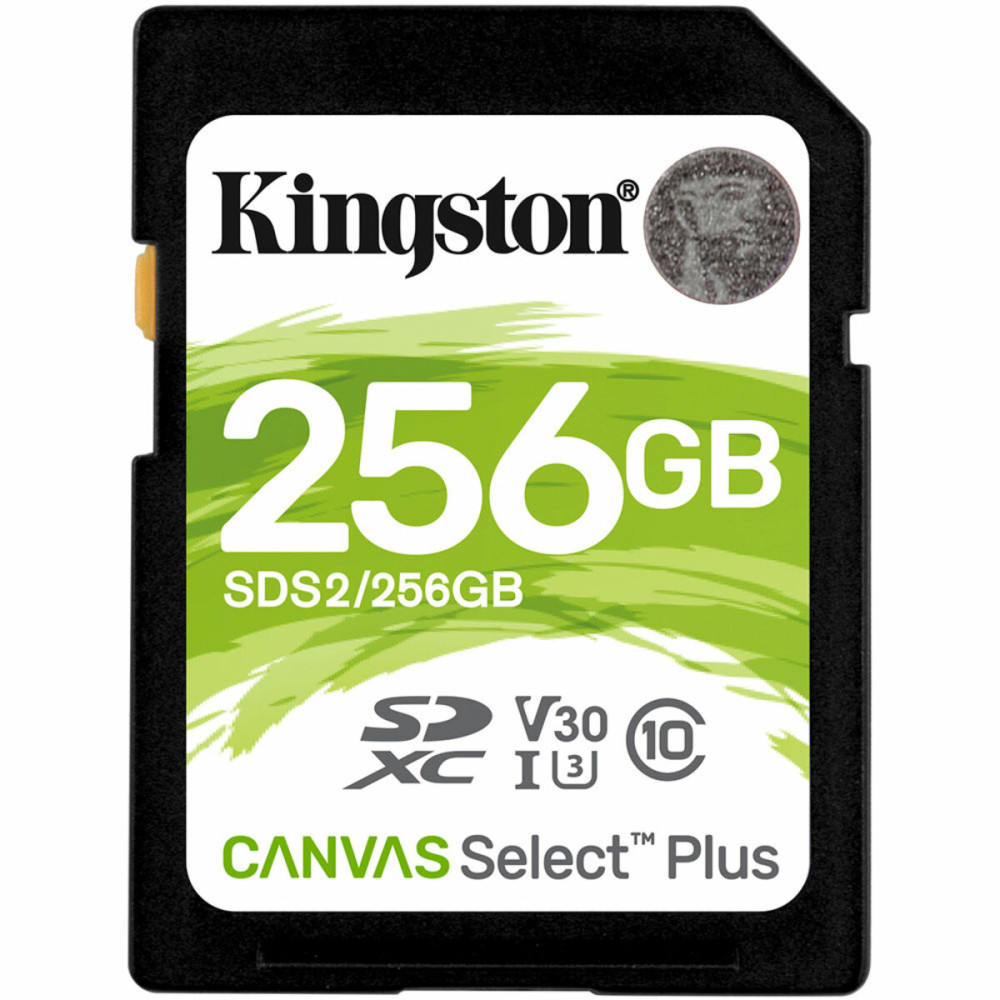 SDXC (UHS-1 U1) Kingston Canvas Select Plus 256 Гб класс 10 V10 (R-100MB/с) (SDS2/256GB)